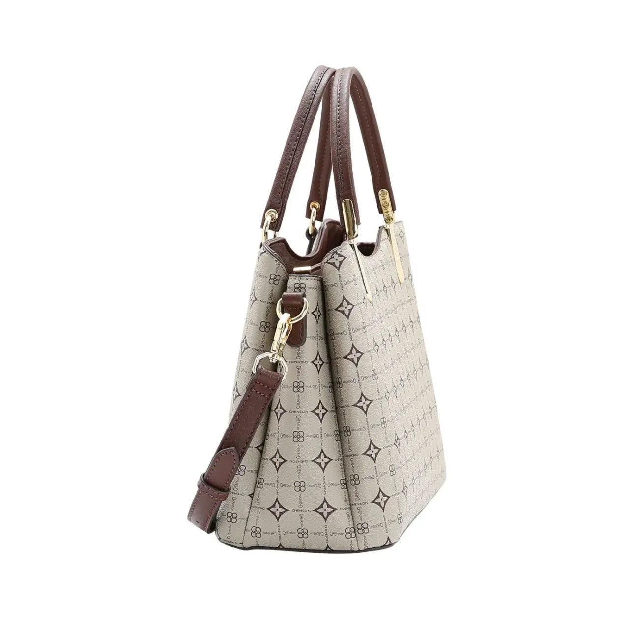 Bolsa Feminina Chenson Mão Monograma Delicado Natural