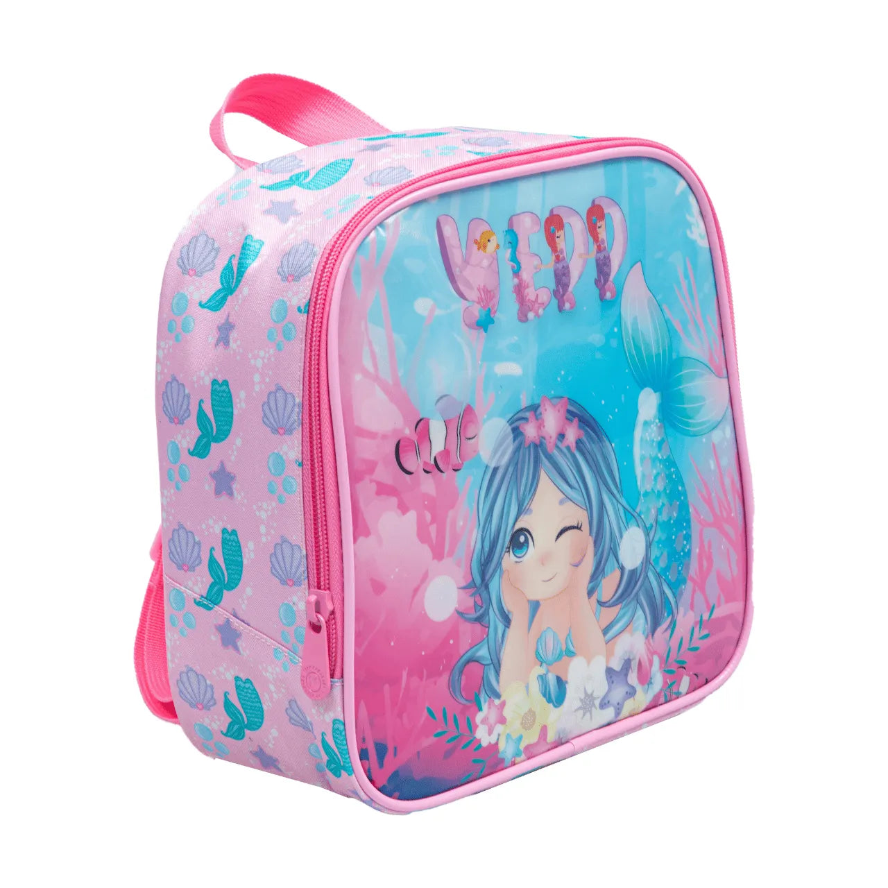 Kit Mochila de Rodinhas Sereia Feminina Lilás Yepp com Lancheira e Estojo