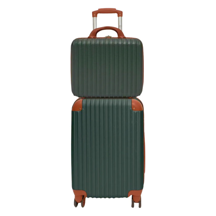 Kit Mala de Bordo 10kg Policarbonato Verde com Frasqueira