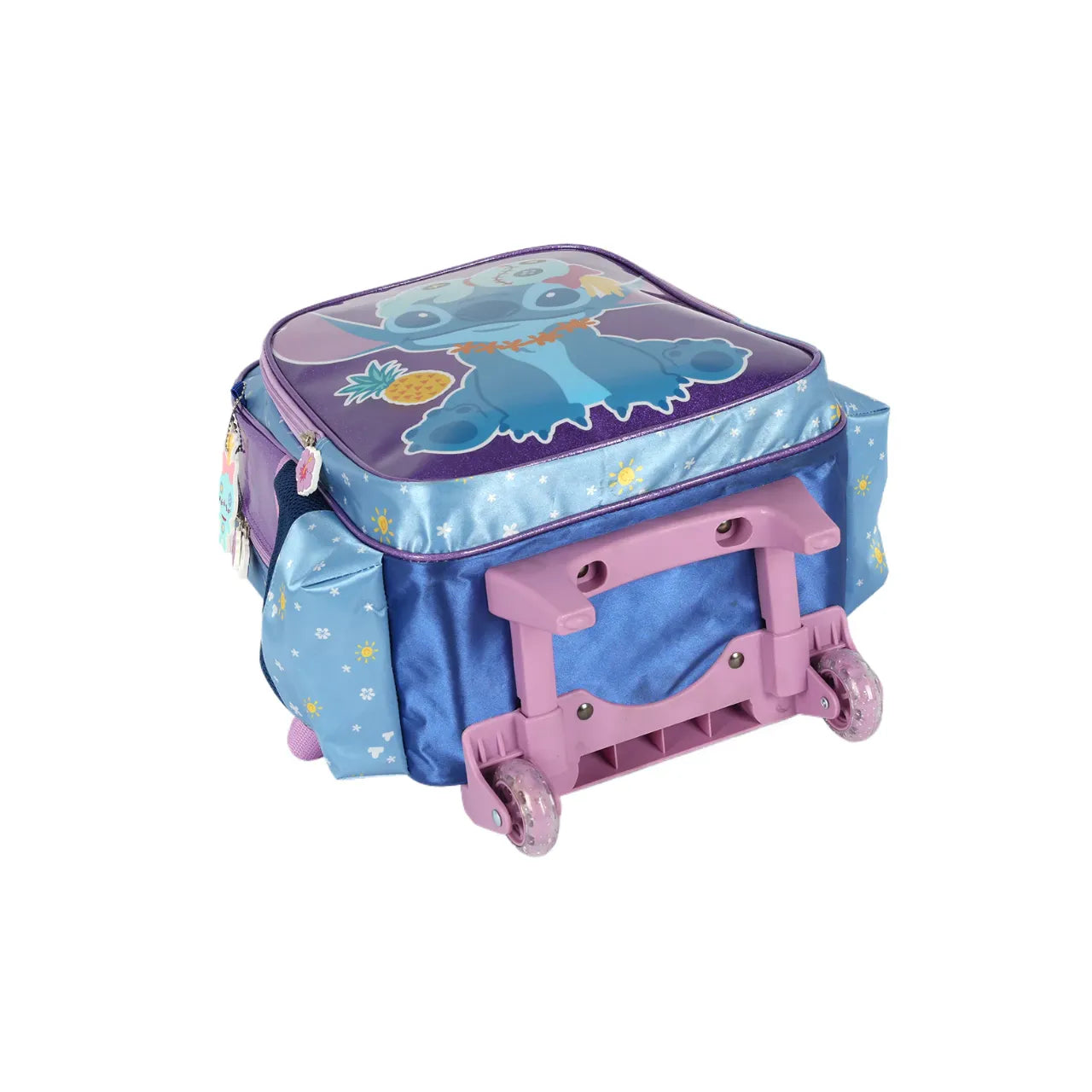Kit Mochila Rodinha Stitch Violeta com Lancheira e estojo