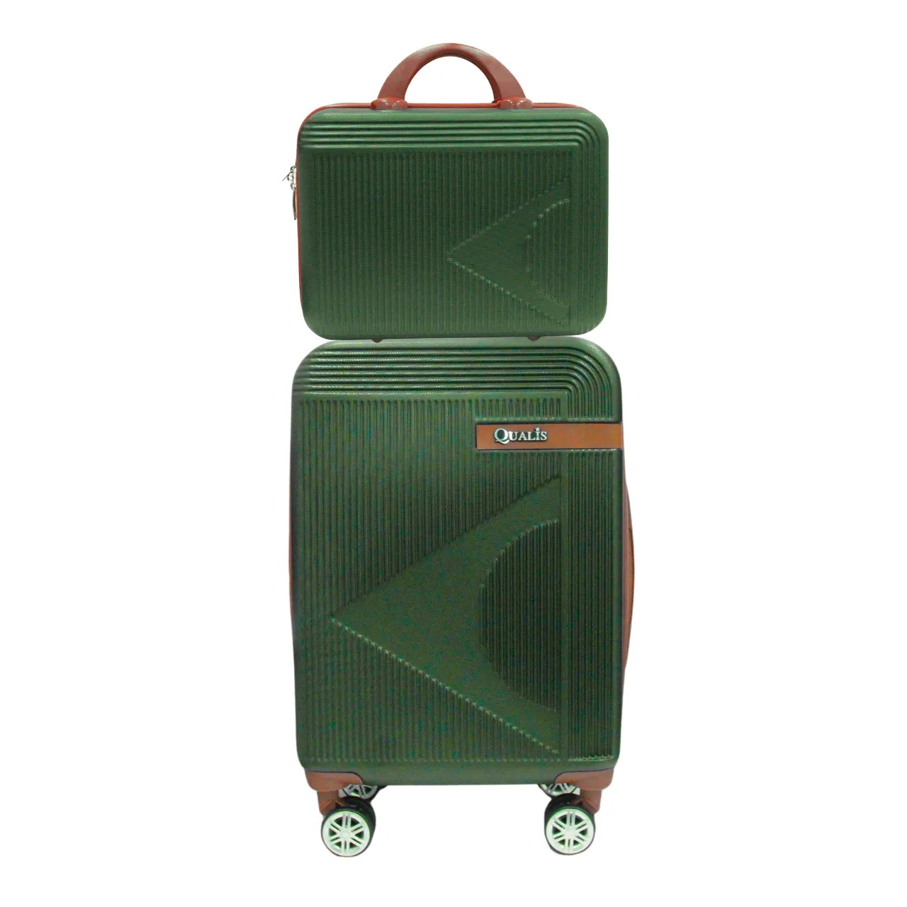 Kit Mala 10kg Brasil Verde Policarbonato com Frasqueira