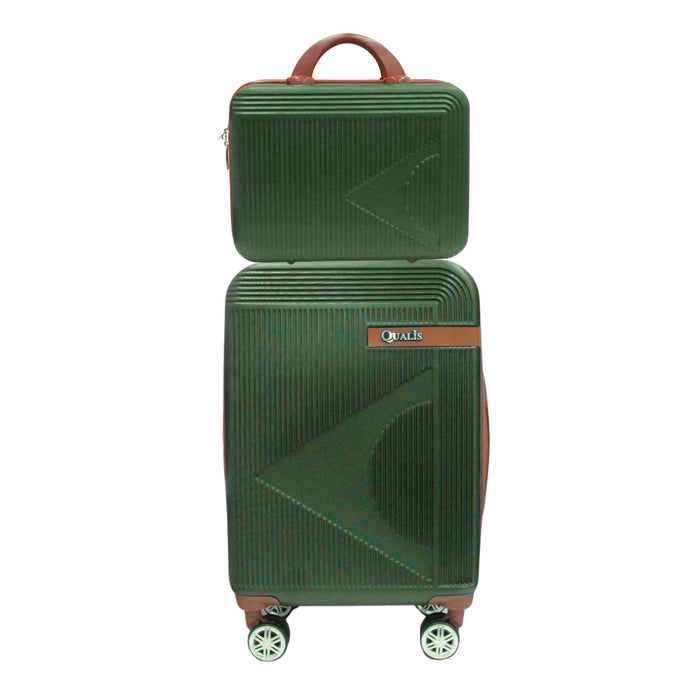 Kit Mala 10kg Brasil Verde Policarbonato com Frasqueira