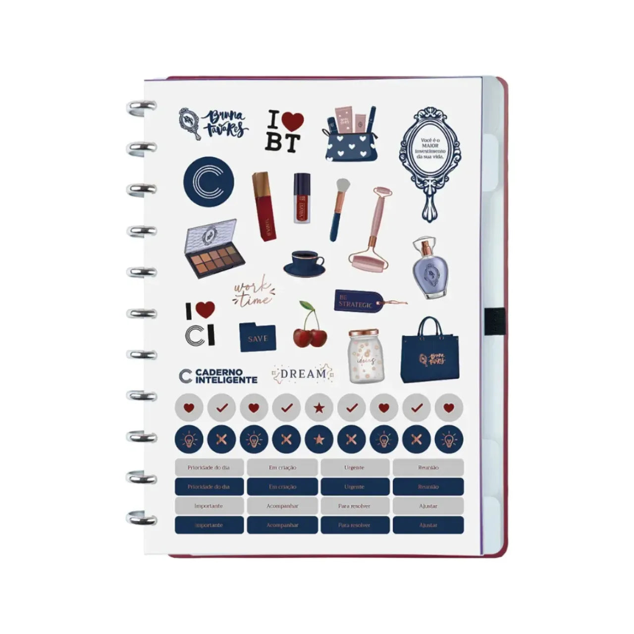 Caderno Inteligente Médio Cherry Bruna Tavares