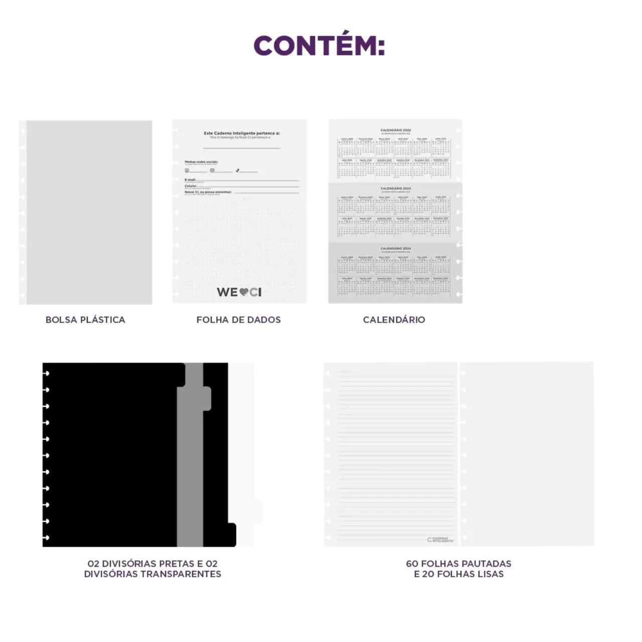 Caderno Inteligente Médio Dark Blue