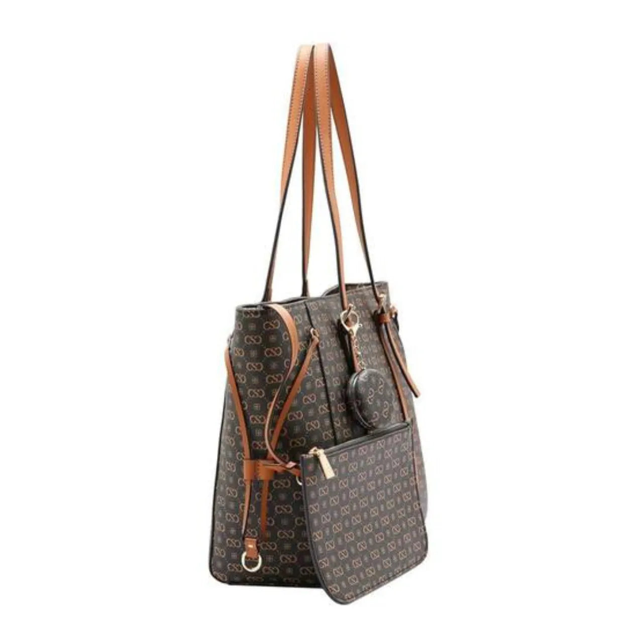 Bolsa Ombro com Nécessaire Feminina Chenson Monograma Elegance