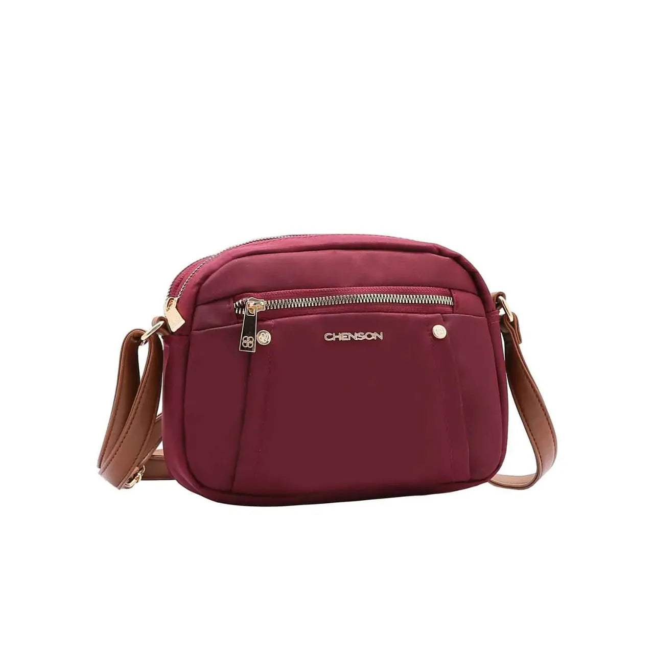 Bolsa Feminina Chenson Transversal Vinho Microfibra