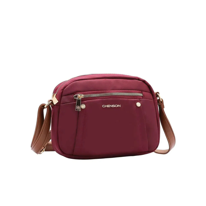 Bolsa Feminina Chenson Transversal Vinho Microfibra