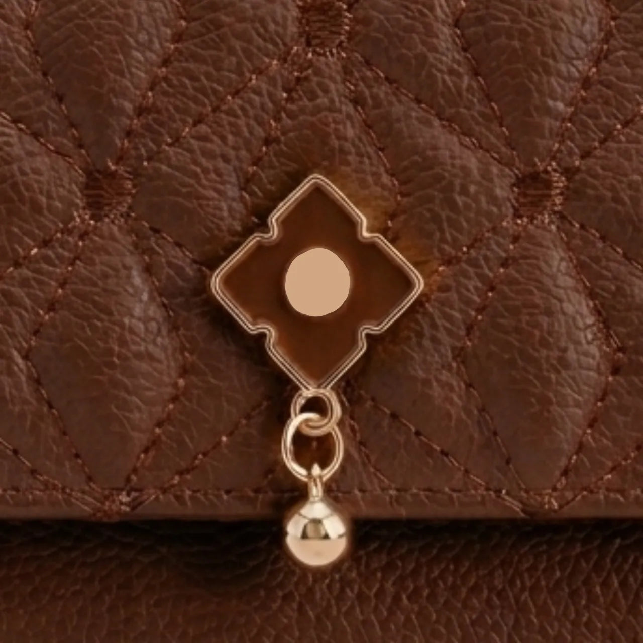 Bolsa Tira Colo Feminina Miki Bana Marrom Elegante