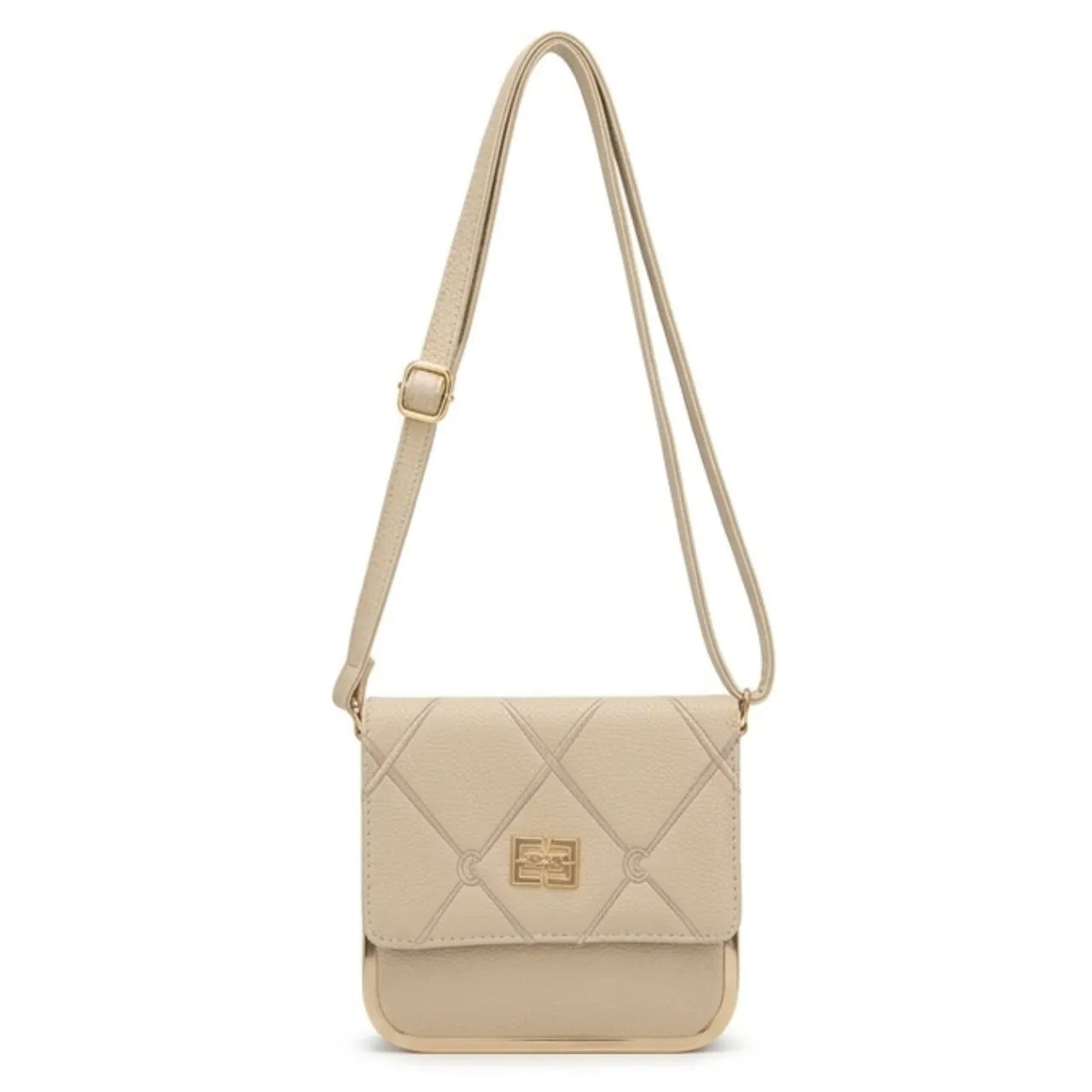 Bolsa Tira Colo Feminina Miki Bana Elegante Bege