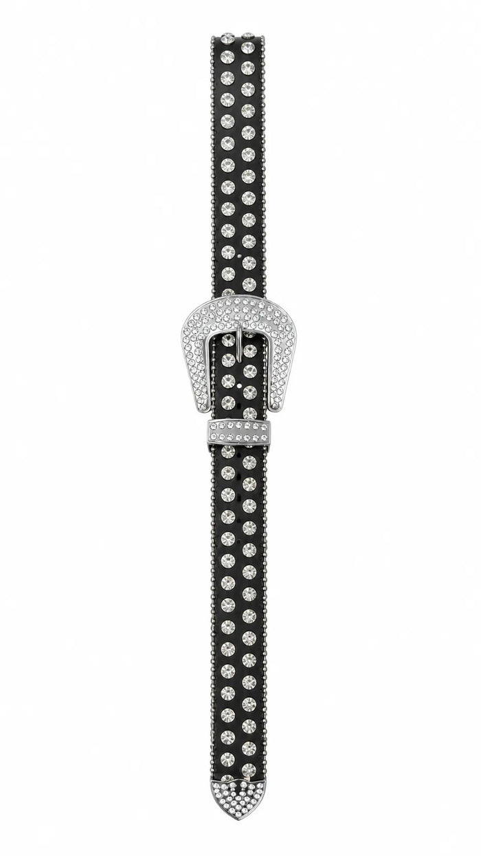 Cinto Feminino Strass Preto Ajustáve
