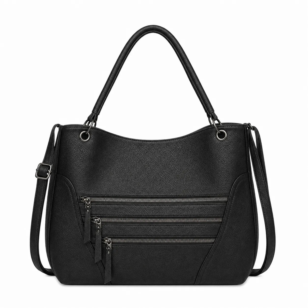 Bolsa Saco Feminina Miss Dong Preta Moderna e Espaçosa