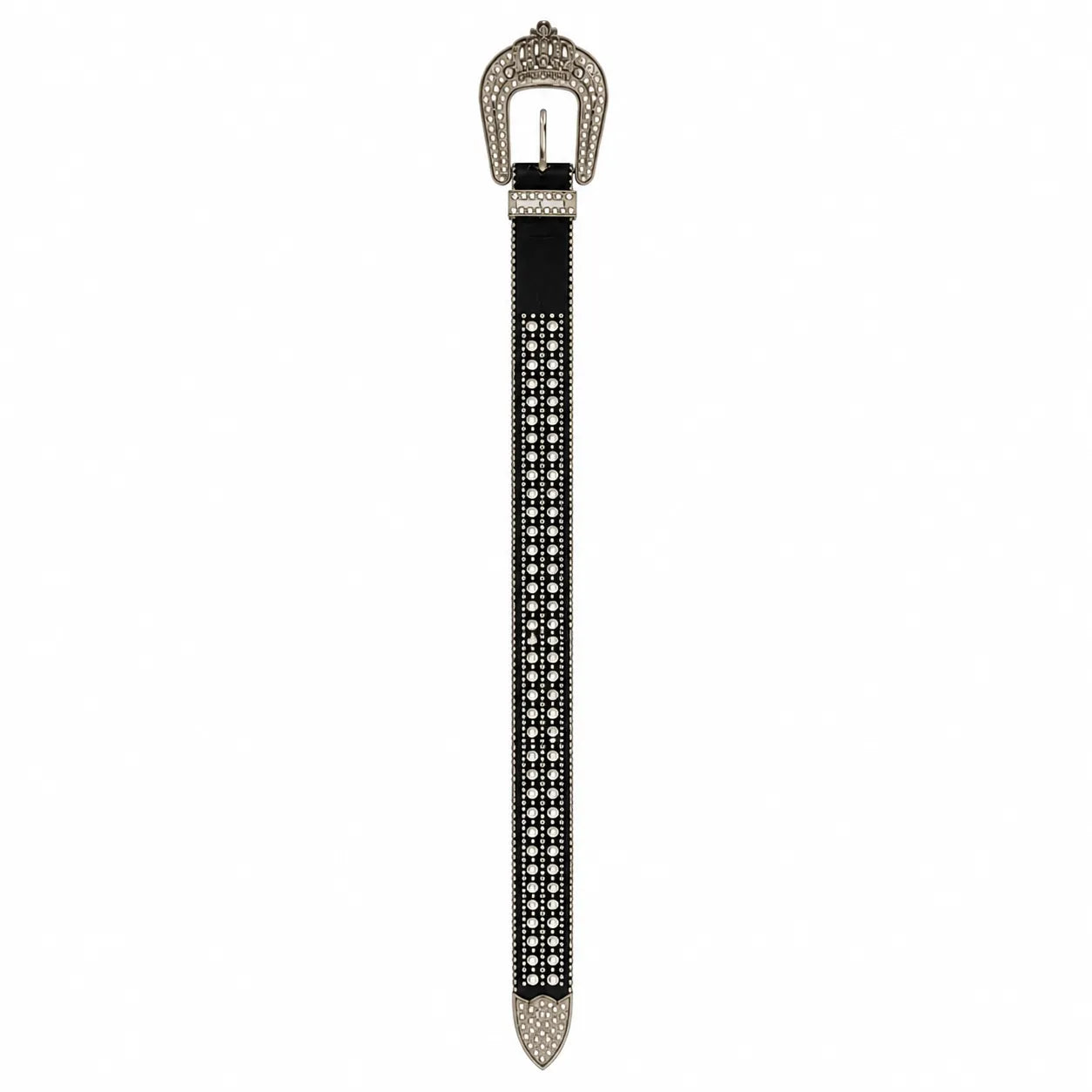 Cinto Feminino Preto com Strass Estilo Premium Elegante