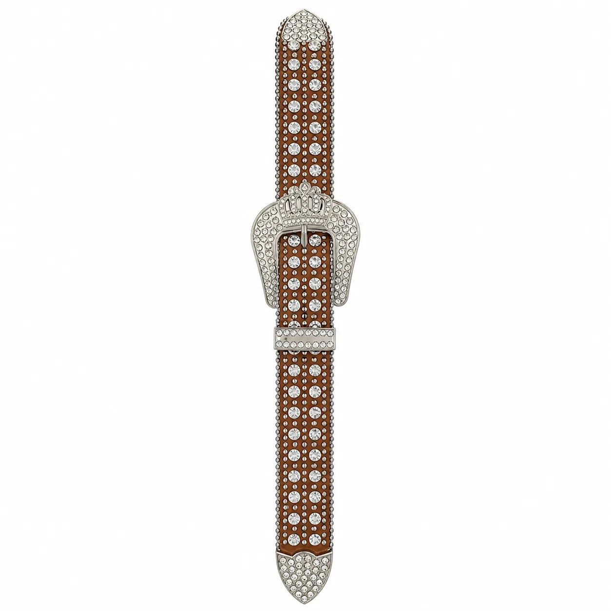 Cinto Feminino Strass Marrom Luxo Fashion Ajustável