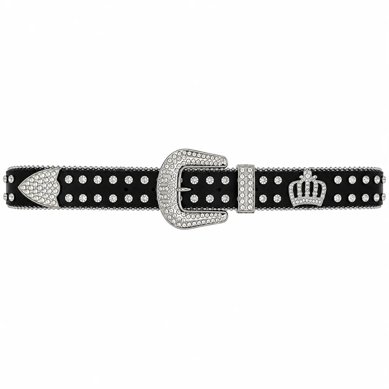 Cinto Feminino Preto Coroa Sofisticado Fashion