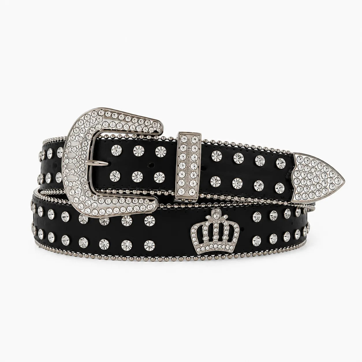 Cinto Feminino Preto Coroa Sofisticado Fashion
