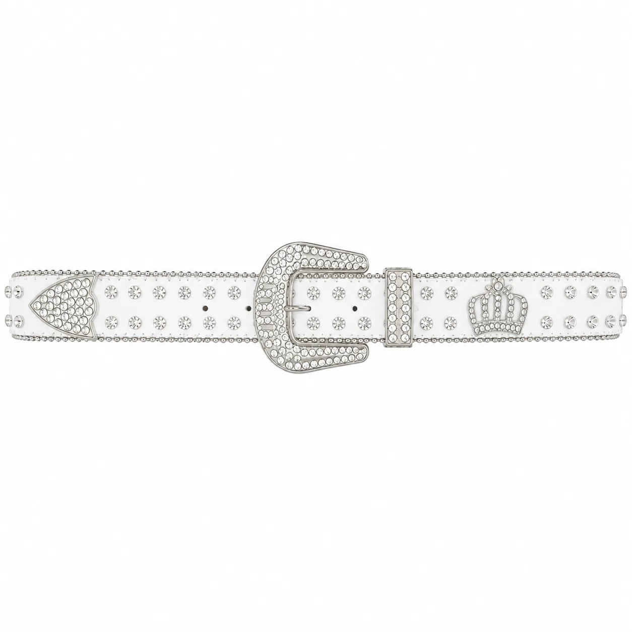 Cinto Feminino Branco Coroa Sofisticado Fashion