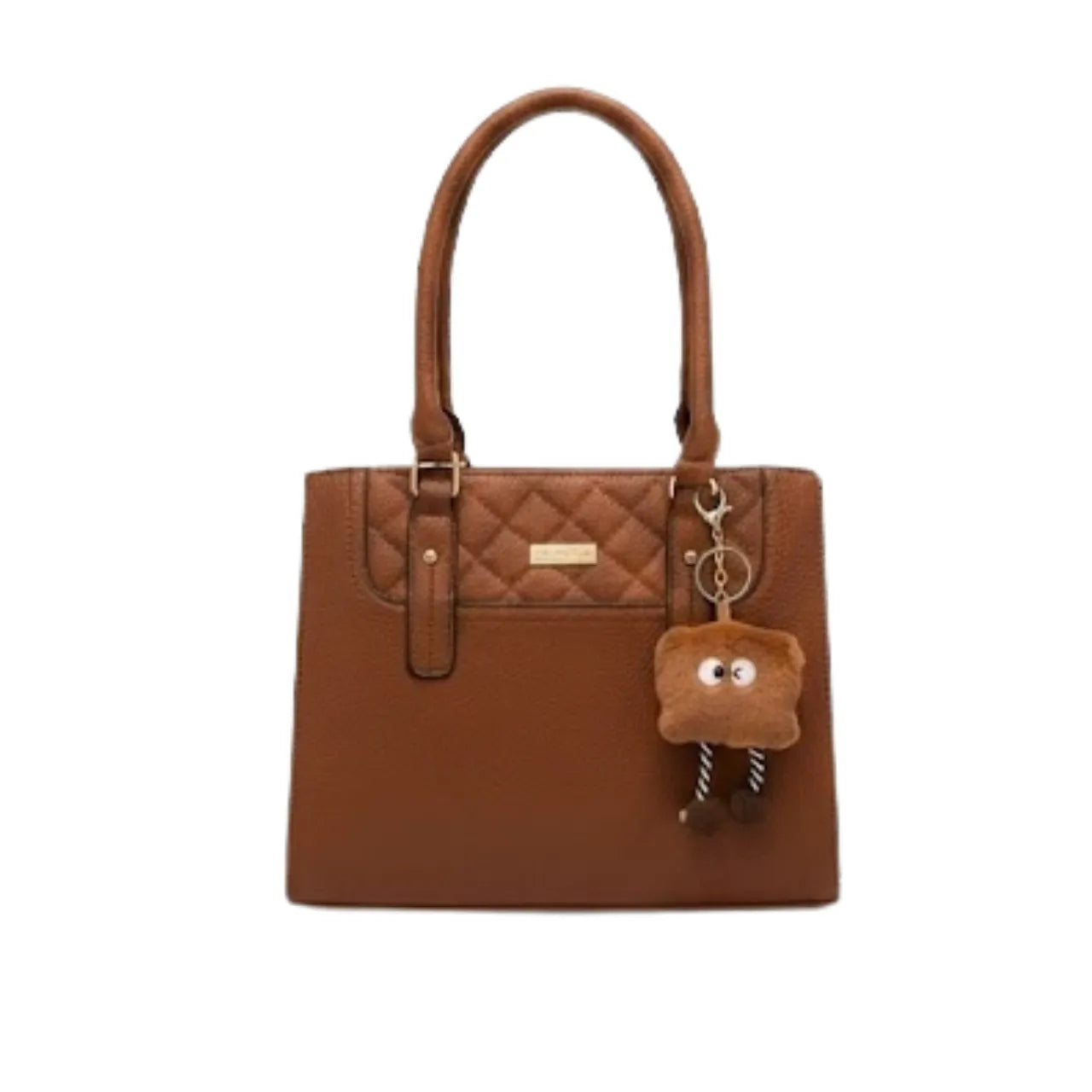 Bolsa Feminina Tira Colo Marrom Matelassê Elegante