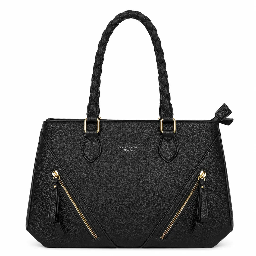 Bolsa Feminina Preta Miss Dong com 2 Divisórias