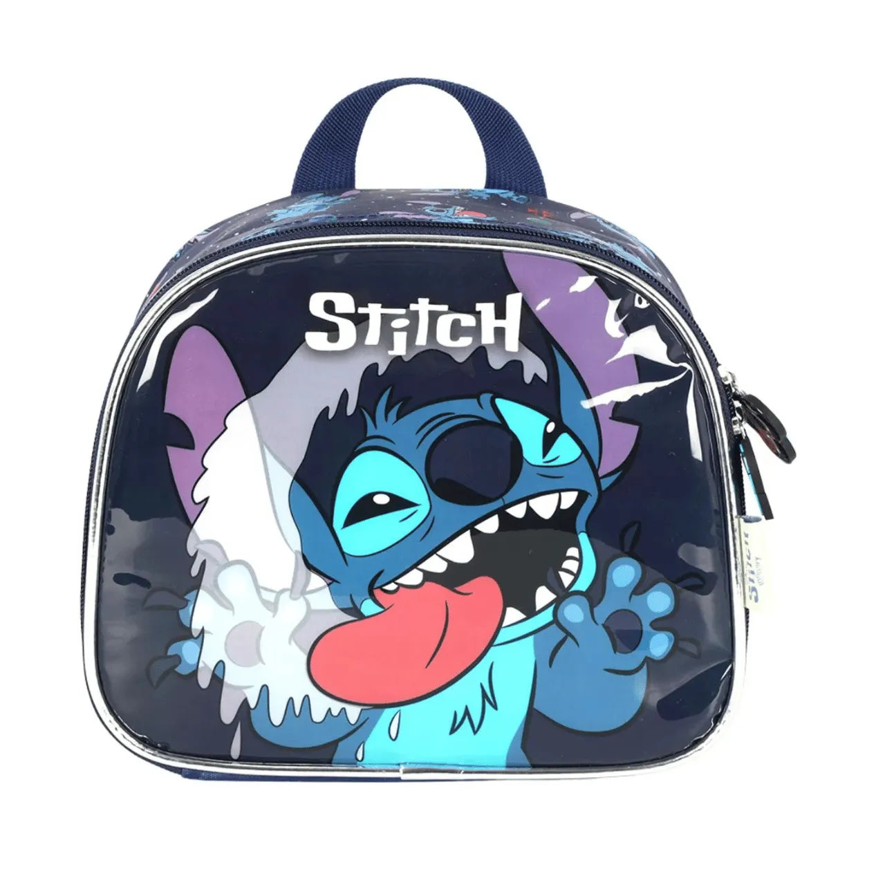 Kit Mochila de Roda Stitch Azul com Lancheira e Estojo Box