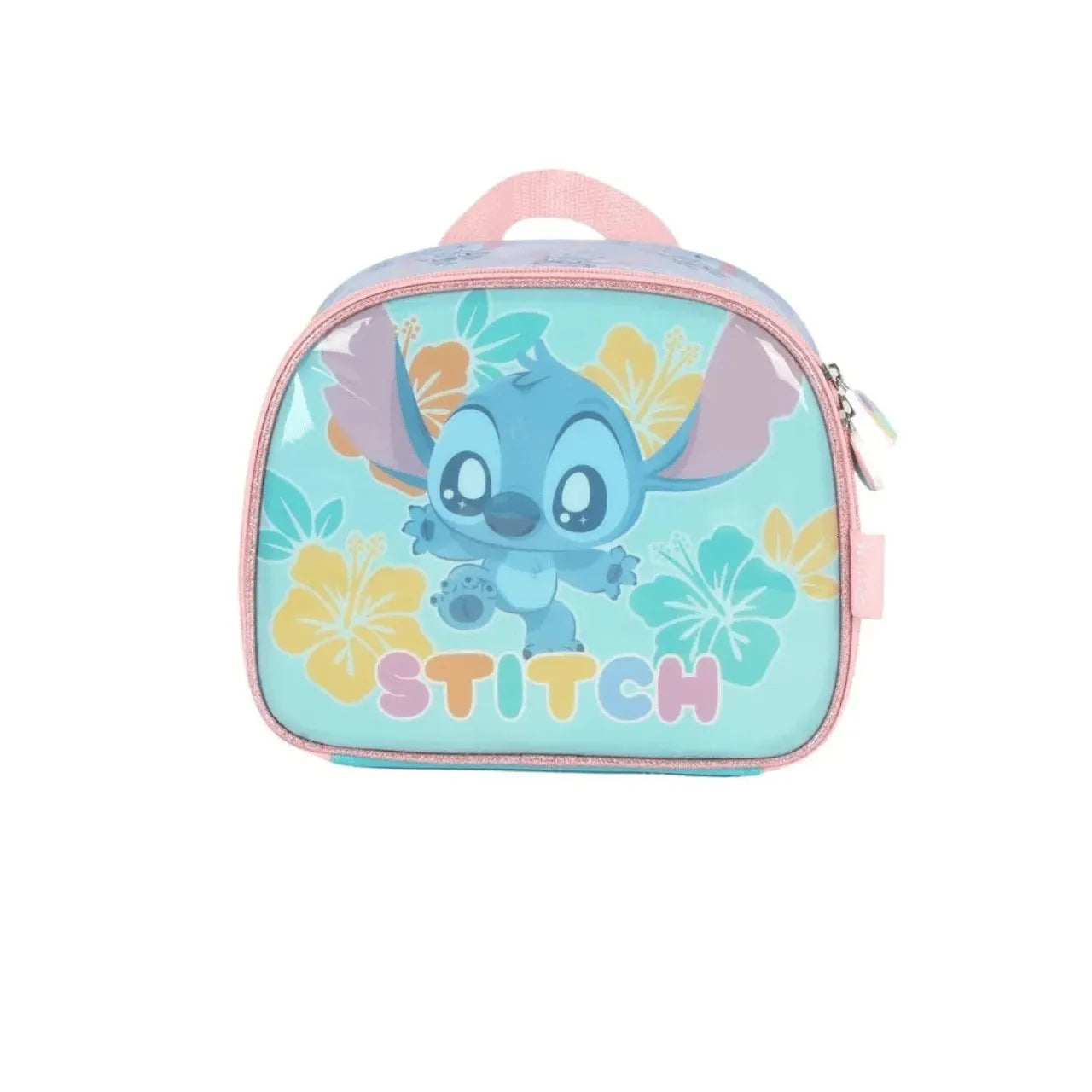 Kit Mochila de Roda Stitch Turquesa com Lancheira e Estojo Box