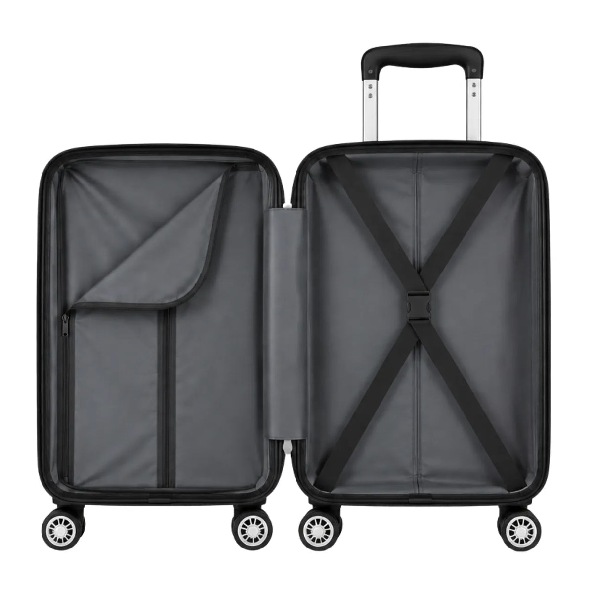 Mala de Viagem 10kg Preta Policarbonato Hinza
