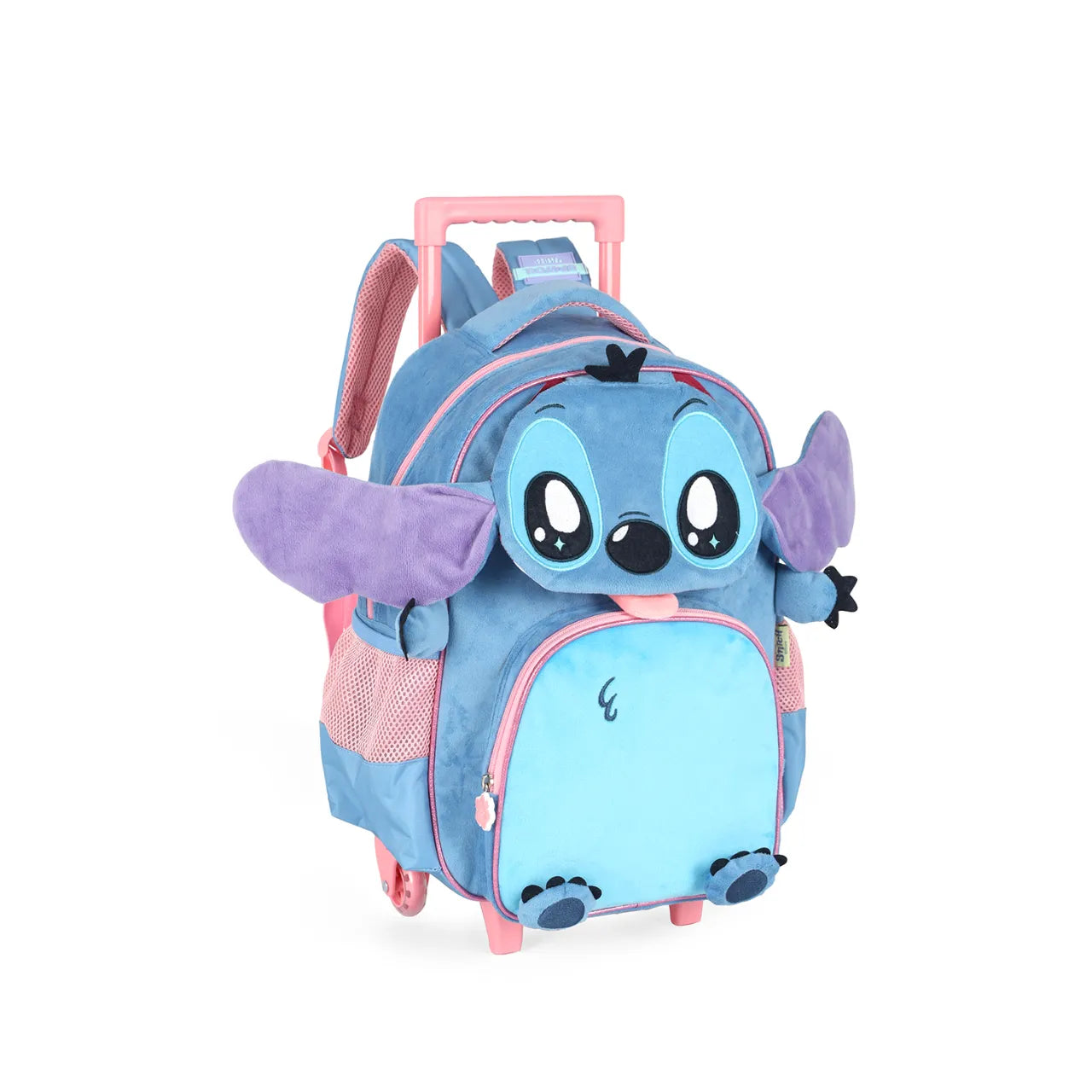 Kit Mochila de Roda Stitch Azul com Lancheira e Estojo Box
