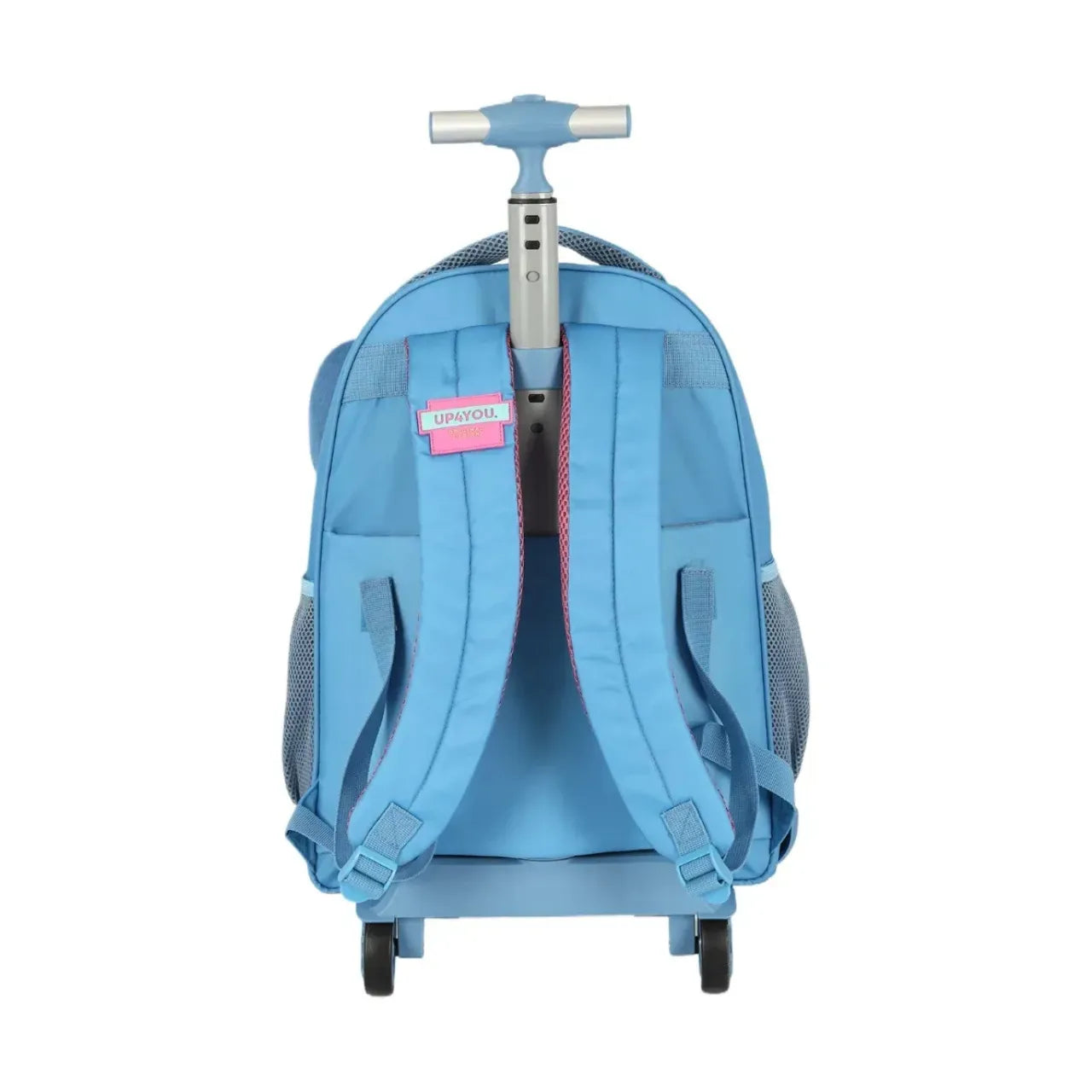 Kit Mochila de Rodinha Stitch Azul com Estojo Triplo