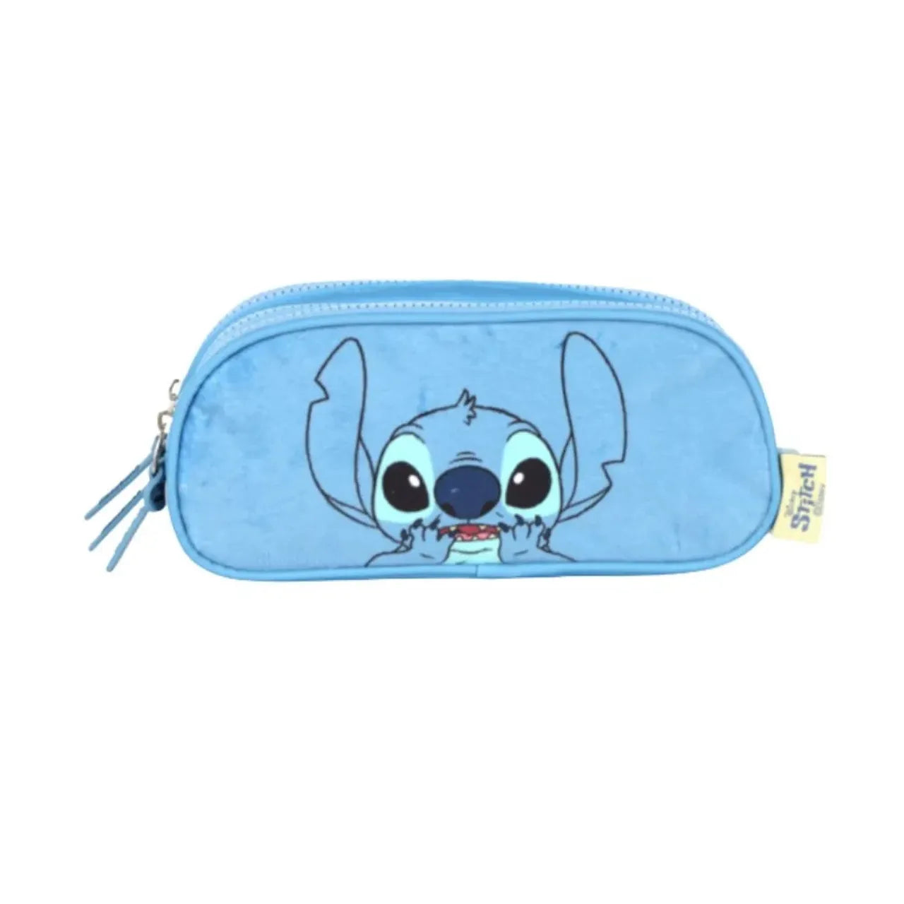 Kit Mochila de Rodinha Stitch Azul com Estojo Triplo