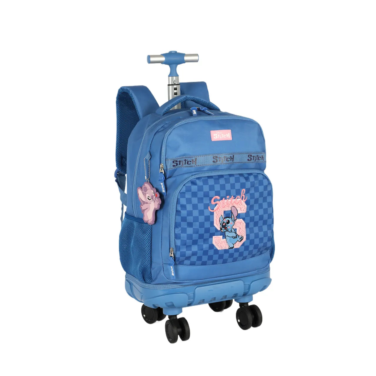 Kit Mochila de Roda Stitch Azul com Lancheira e Estojo Box