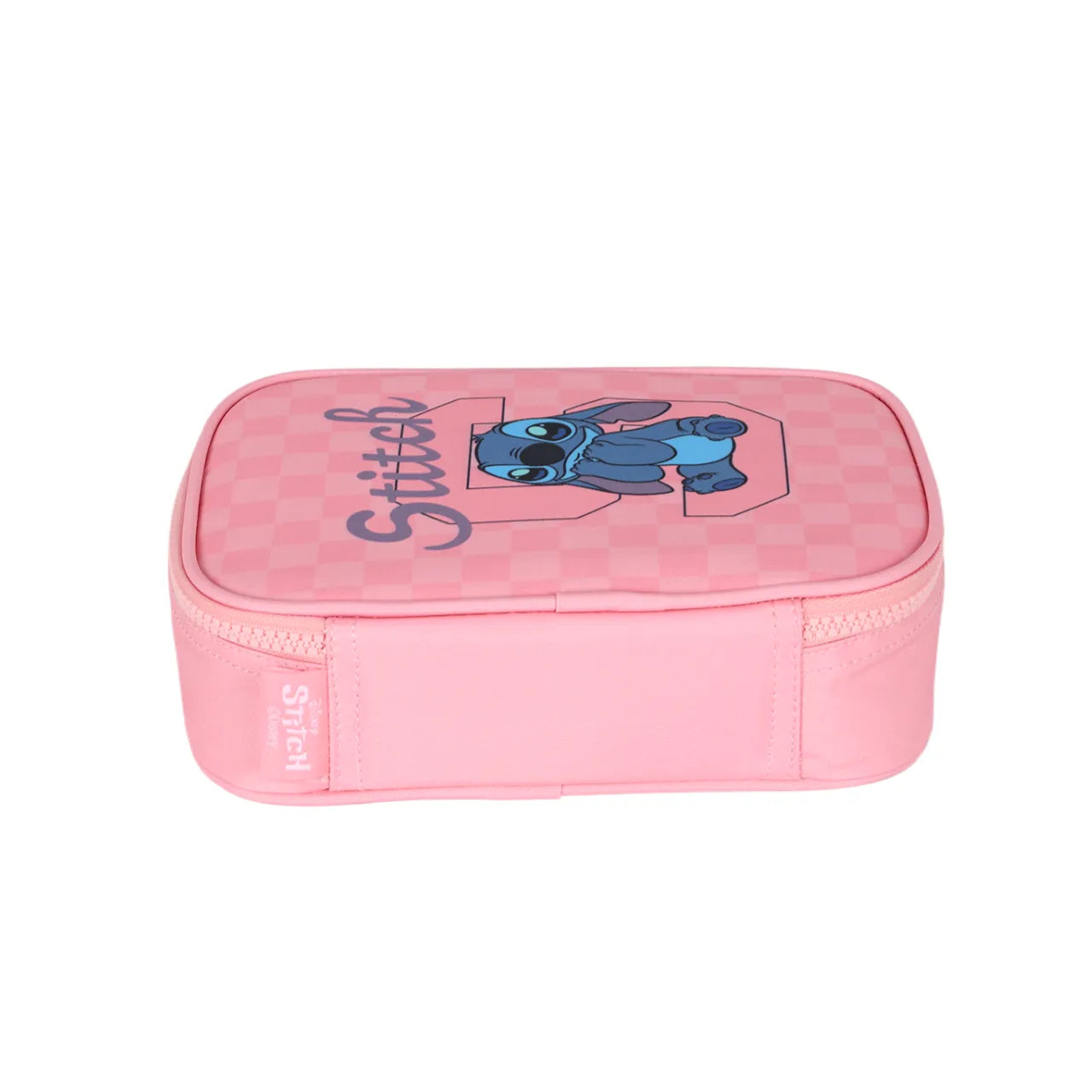 Kit Mochila Roda Stitch Rosa com Lancheira e Estojo Box
