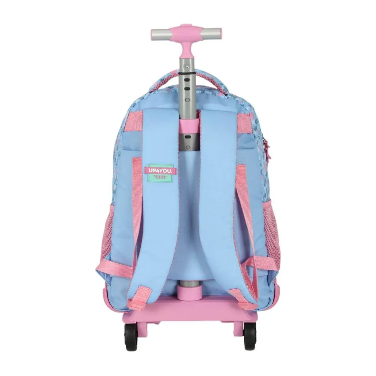 Kit Mochila Roda Stitch e Angel Azul e Rosa com Estojo Box
