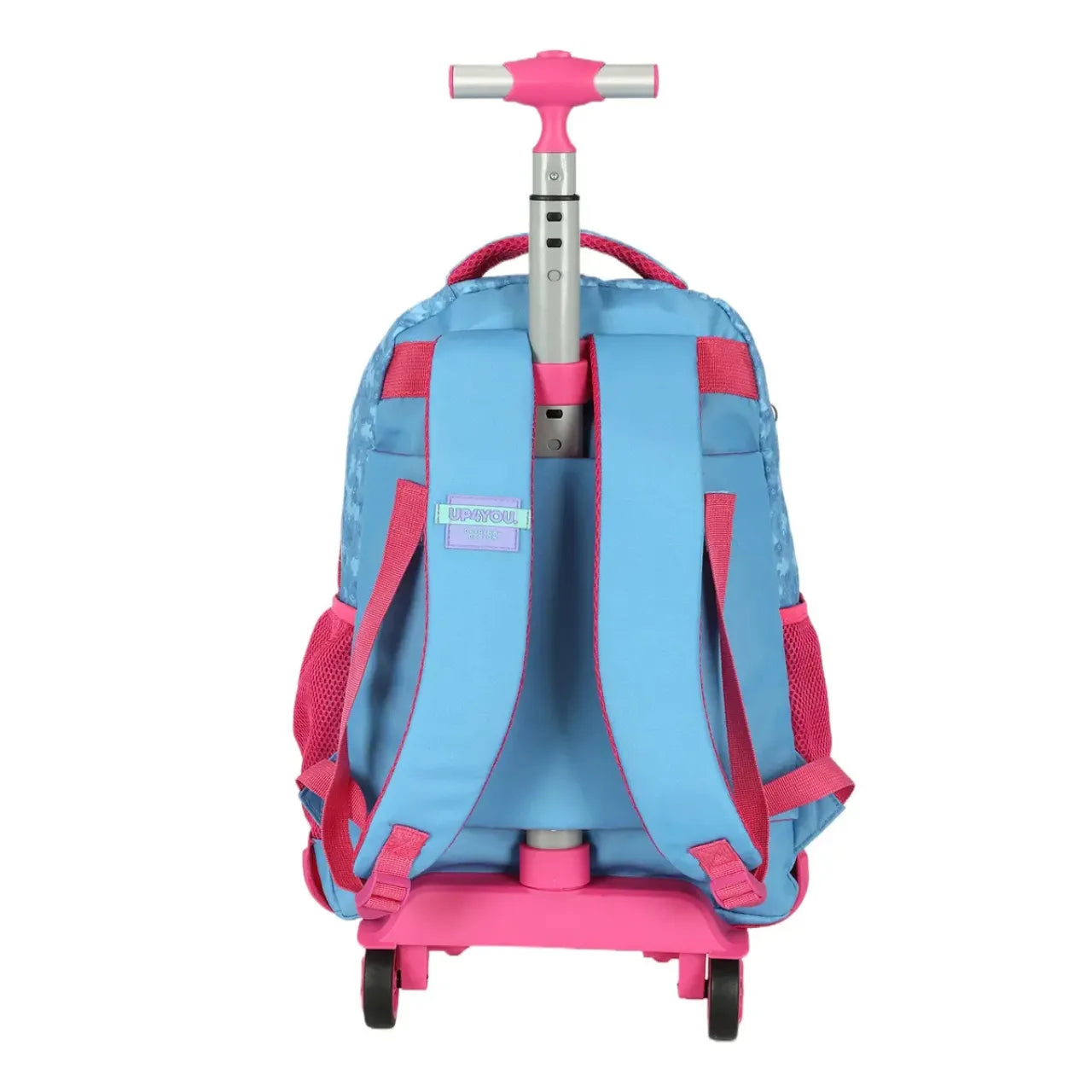 Kit Mochila Roda Stitch e Angel Azul com Lancheira e Estojo