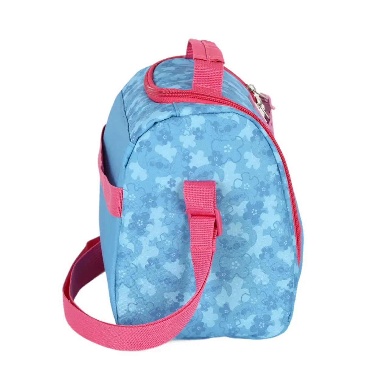Kit Mochila Roda Stitch e Angel Azul com Lancheira e Estojo