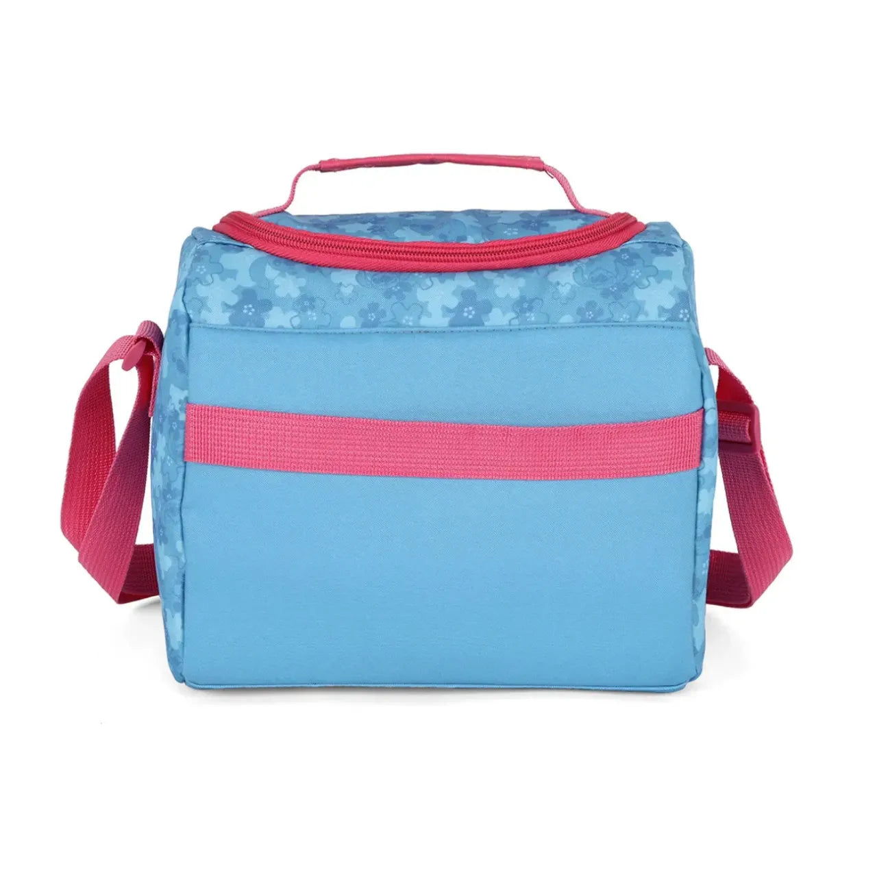 Kit Mochila Roda Stitch e Angel Azul com Lancheira e Estojo
