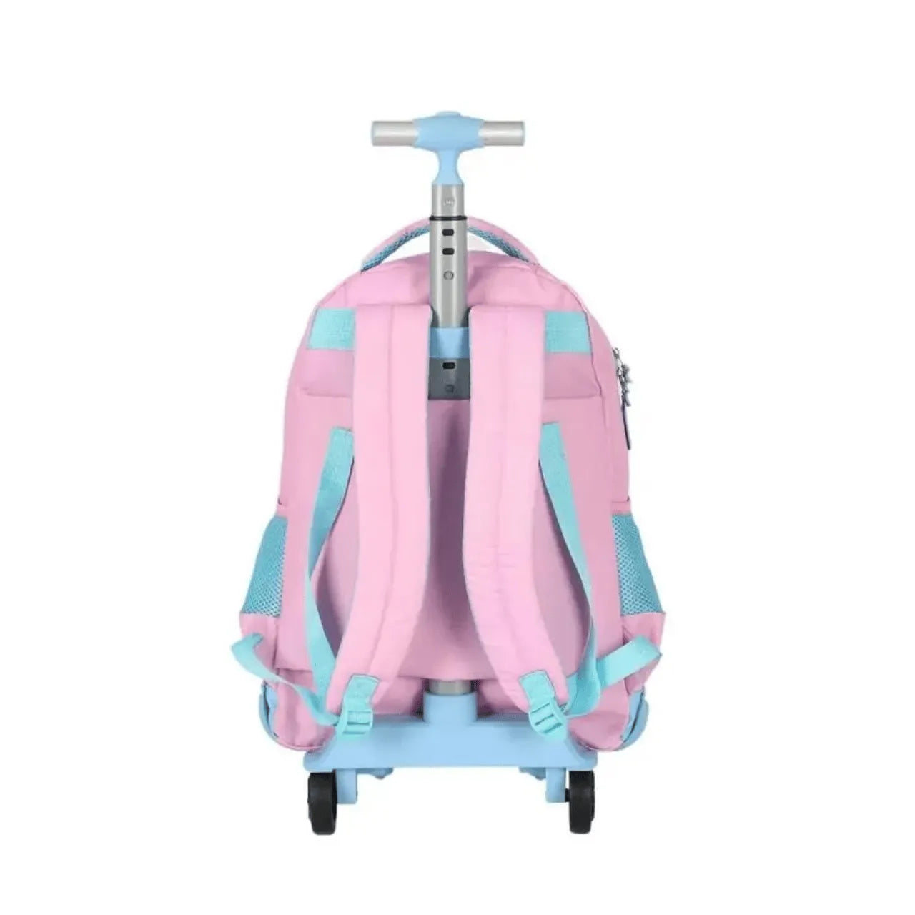 Kit Mochila Rodinha Stitch Rosa com Lancheira e Estojo Box