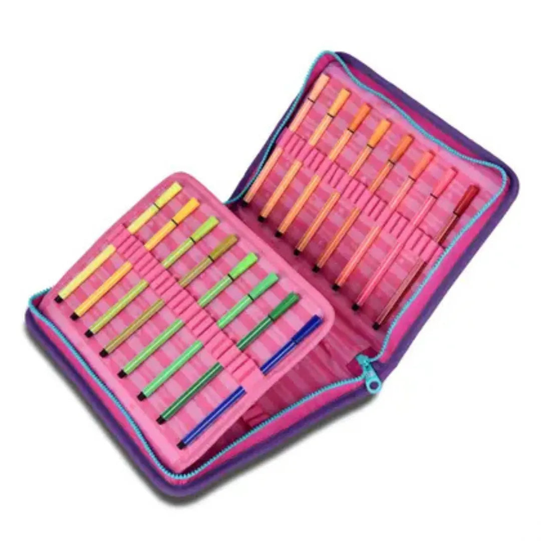 Estojo Simples Rebecca Bonbon Rosa Escolar Feminino