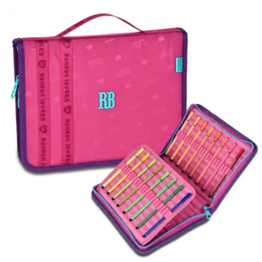 Estojo Simples Rebecca Bonbon Rosa Escolar Feminino