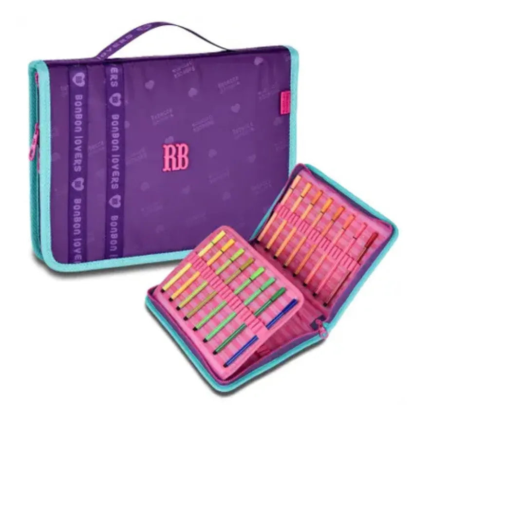 Estojo Simples Rebecca Bonbon Roxo Escolar Feminino