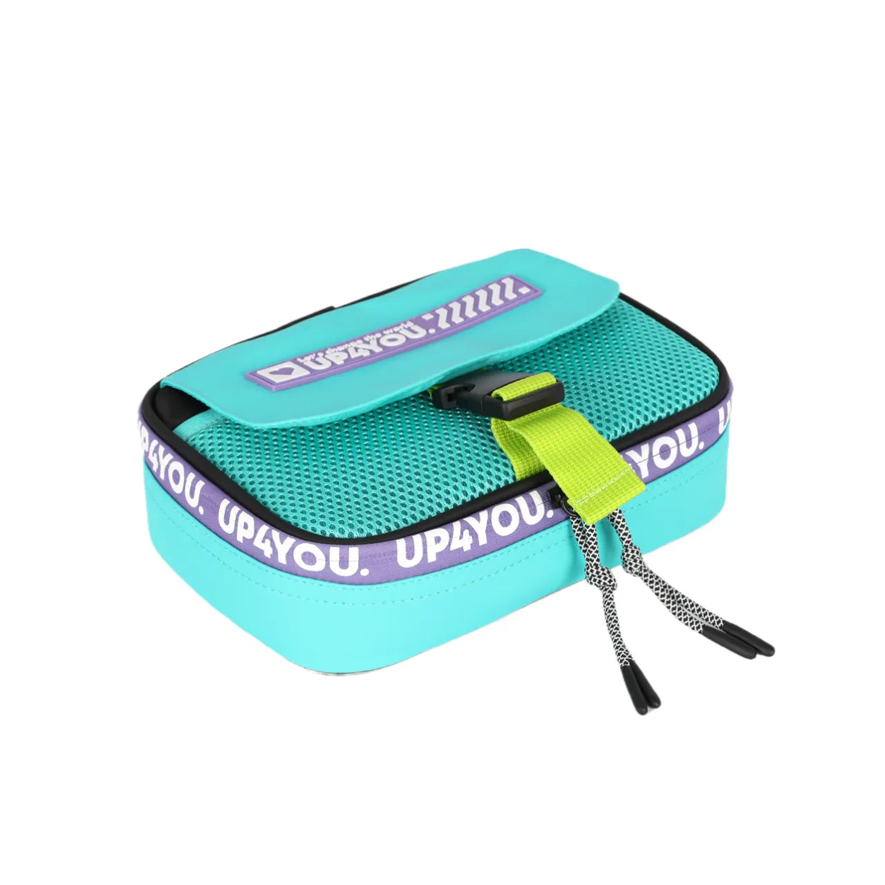 Kit Mochila Roda Up4You Turquesa com Lancheira e Estojo Box