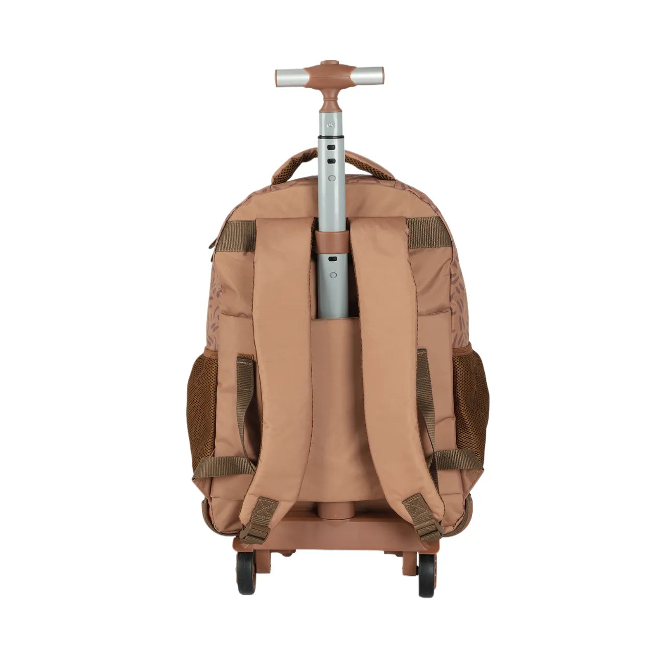 Kit Mochila Roda Capivara Marrom com Lancheira e Estojo Box