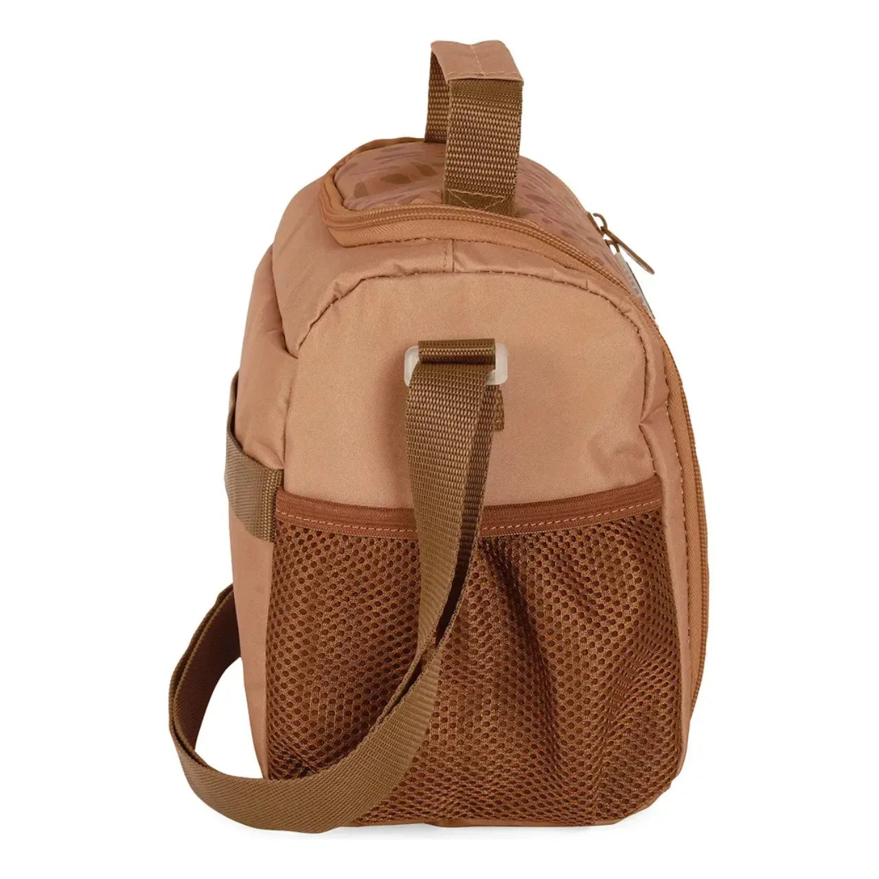Kit Mochila Roda Capivara Marrom com Lancheira e Estojo Box