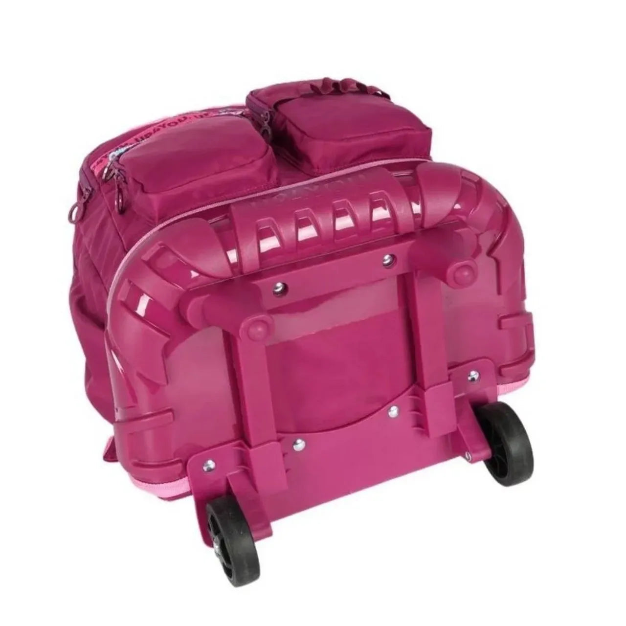 Kit Mochila Roda Up4You Vinho com Lancheira e Estojo Box