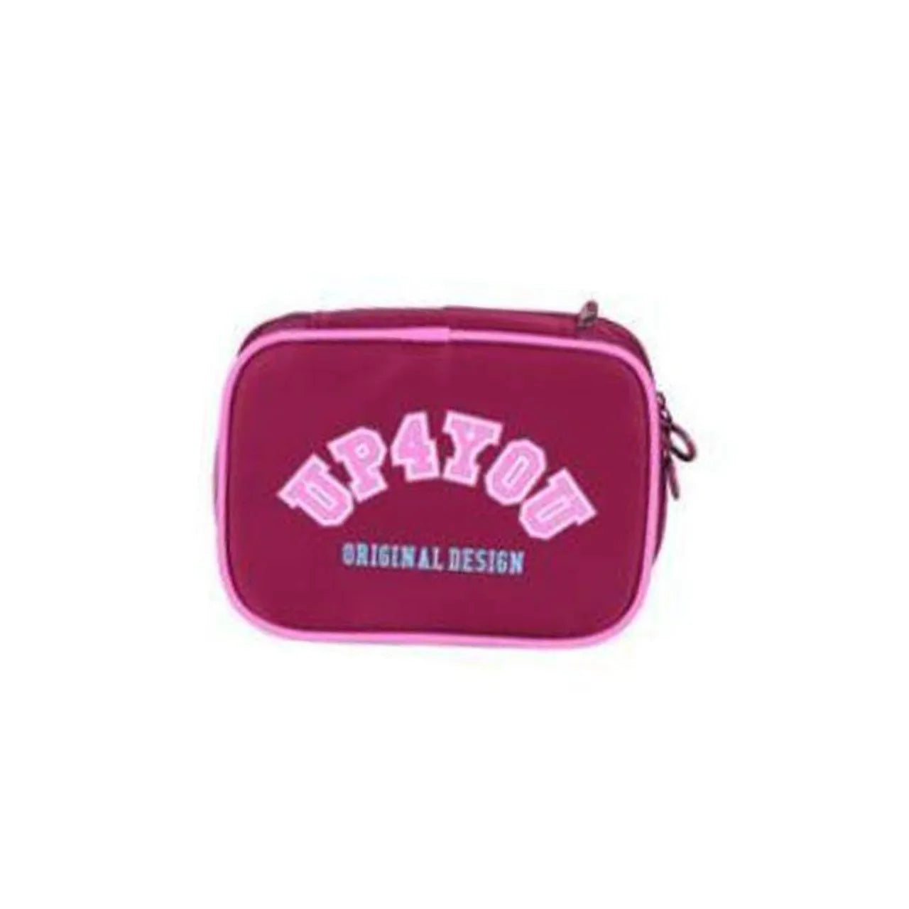Kit Mochila Roda Up4You Vinho com Lancheira e Estojo Box