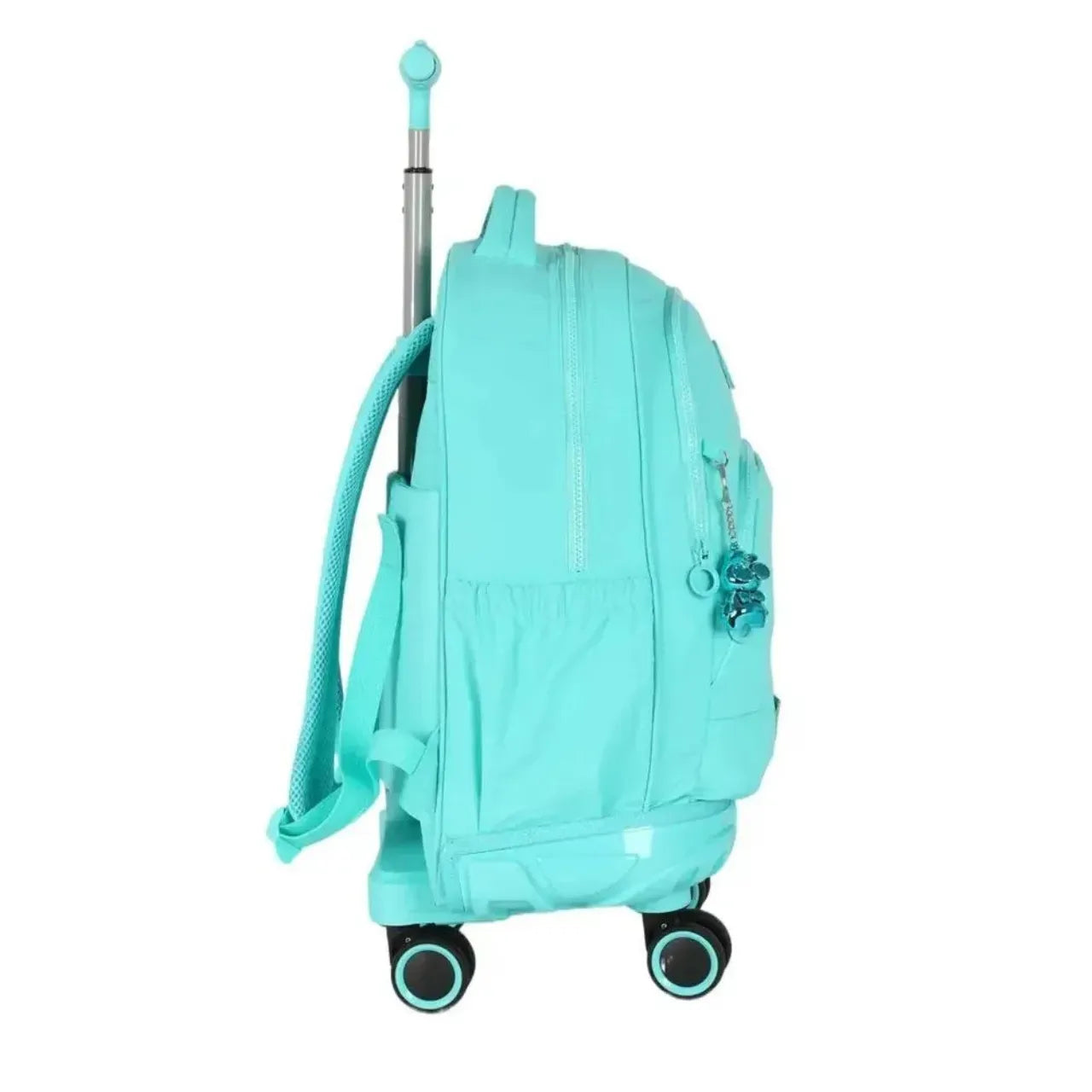 Kit Mochila Roda Up4You Turquesa com Lancheira e Estojo Box