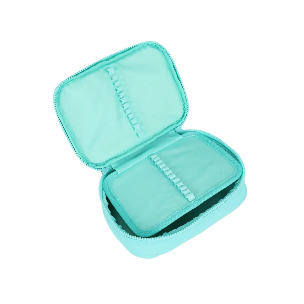 Kit Mochila Roda Up4You Turquesa com Lancheira e Estojo Box