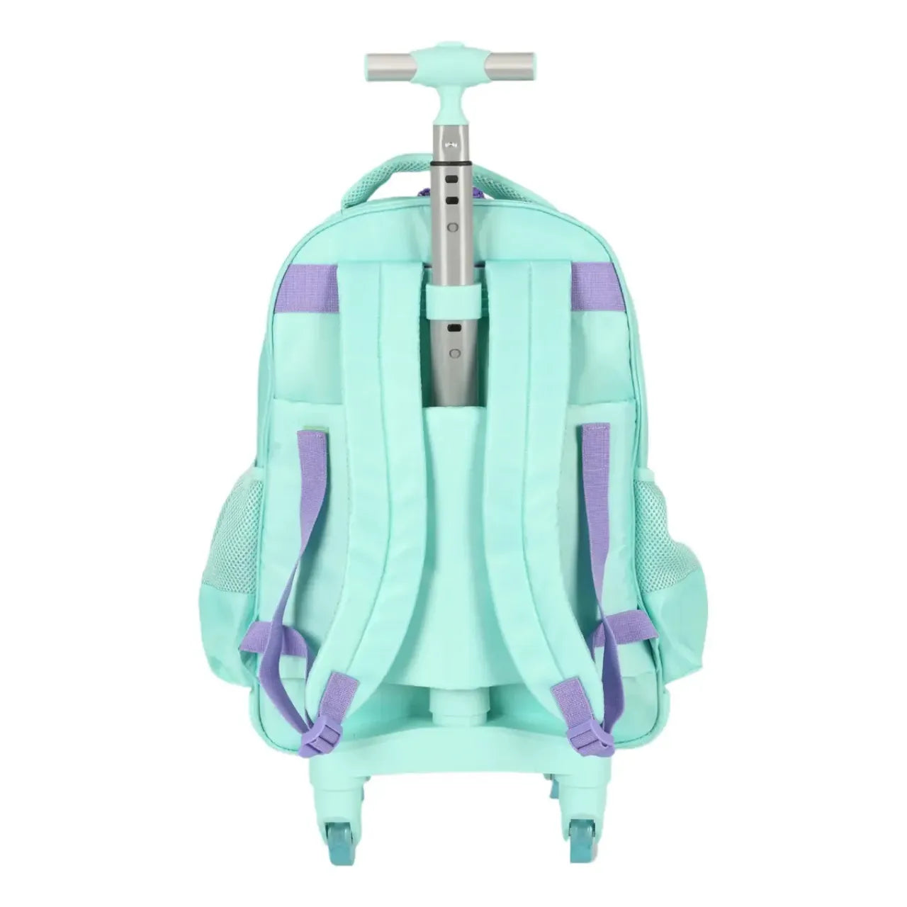 Kit Mochila Roda Up4You Turquesa com Lancheira e Estojo Box