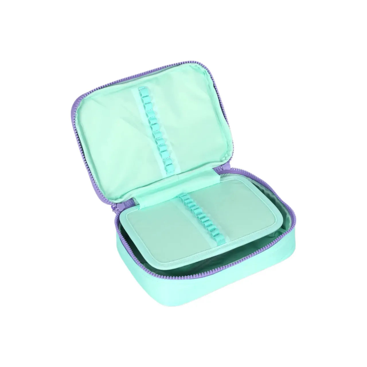 Kit Mochila Roda Up4You Turquesa com Lancheira e Estojo Box