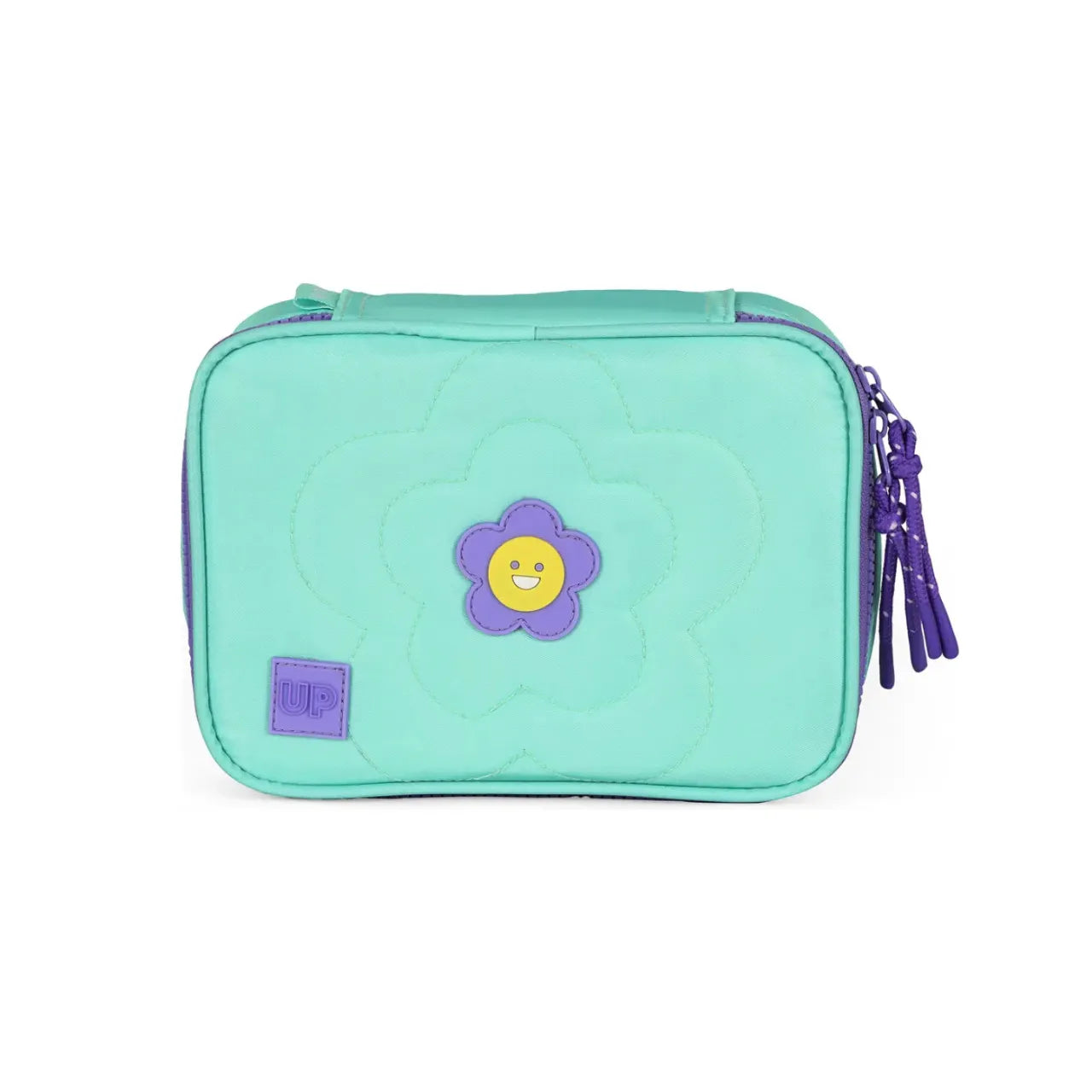 Kit Mochila Roda Up4You Turquesa com Lancheira e Estojo Box