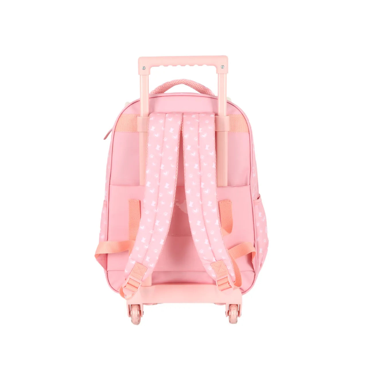 Kit Mochila Roda Cat Salmão com Lancheira e Estojo Box