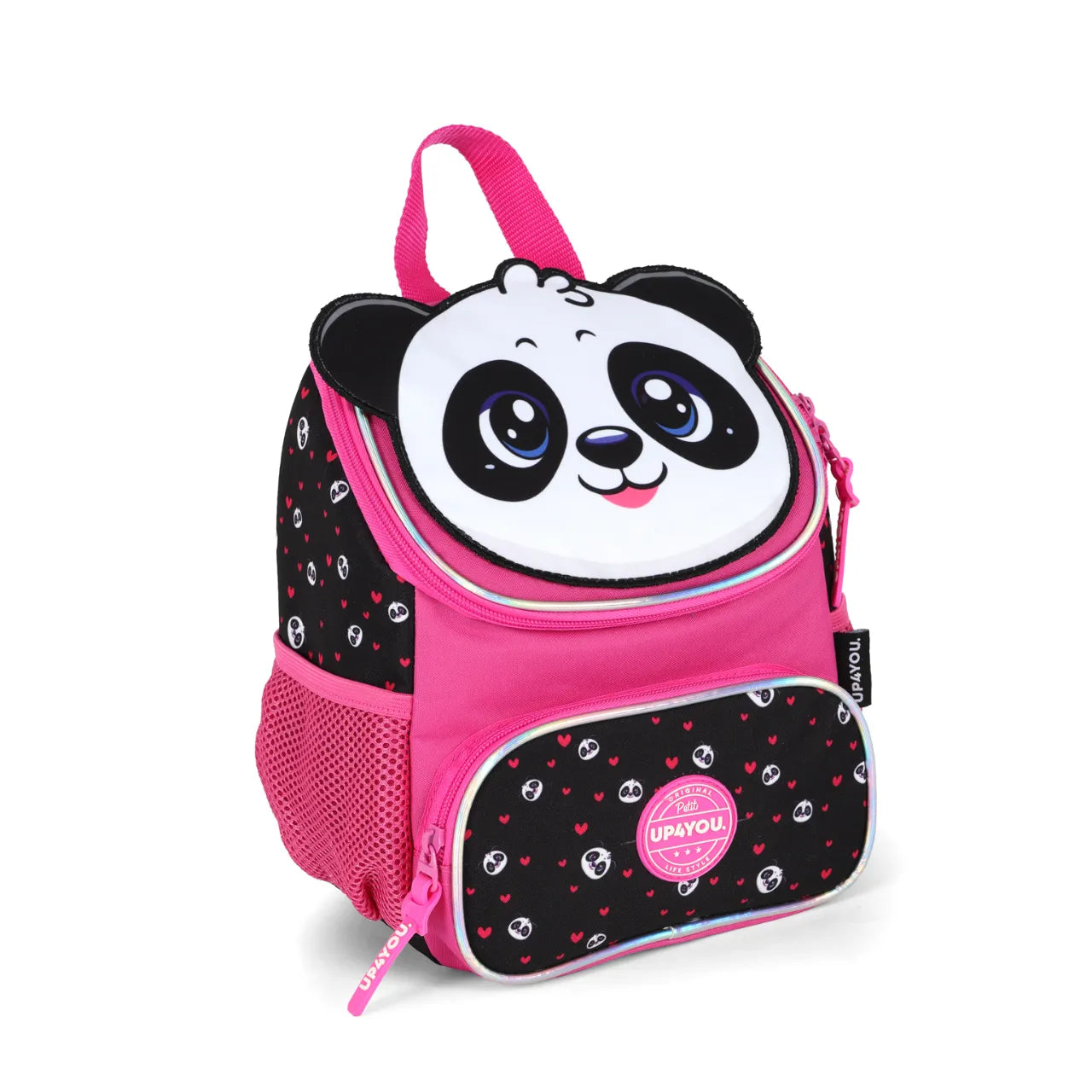 Kit Mochila Roda Panda Pink com Lancheira e Estojo Box